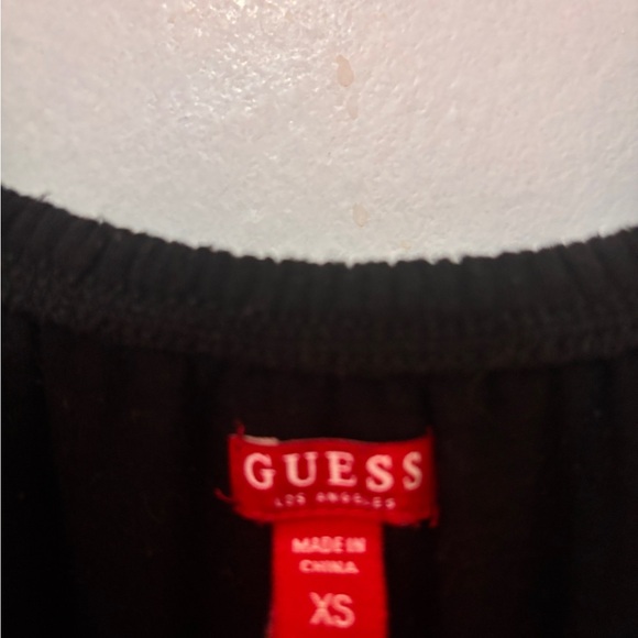 Guess Black Off the Shoulder Maxi Dress with Side Slit - Picture 6 of 7